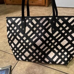 Black and white coach purse